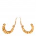 Metal CC Hoop Clip On Earrings Gold