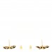 Lambskin Chain Bow Stud Earrings Black Gold
