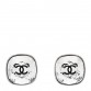 Crystal CC Clip On Earrings Silver