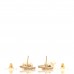 Pearl CC Multi Chain Drop Earrings Gold