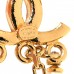 Pearl Crystal CC Flower Chain Multi Drop Earrings Gold
