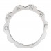 18K White Gold Diamond Profil de Camellia Band Ring 53 6.5
