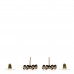 Crystal Lambskin Chain Sergeant Chanel Stud Earrings Black Gold