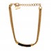 Metal Enamel CC Choker Gold Black