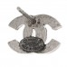 Crystal Mini CC Earrings Silver