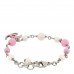 Pearl Enamel CC Bracelet Pink
