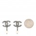 Ruthenium Crystal Pearl CC Drop Earrings