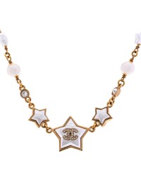 Metal Pearl Crystal CC Star Gold Pearly White