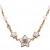 Metal Pearl Crystal CC Star Gold Pearly White