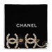 Baguette Crystal CC Dangle Earrings Light Gold