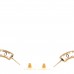 Metal CC Hoop Earrings Gold