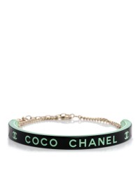 Resin Logo Choker Green Black