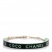 Resin Logo Choker Green Black