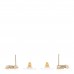 Metal Crystal CC Earrings Gold Black