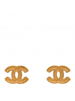 CC Chain Earrings Matte Gold