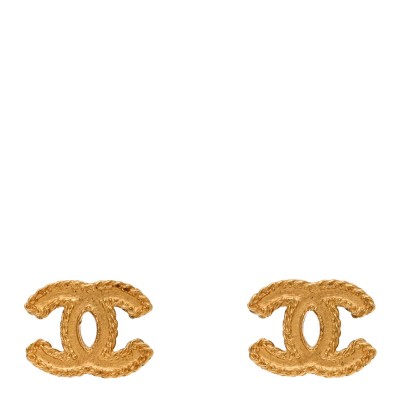 CC Chain Earrings Matte Gold