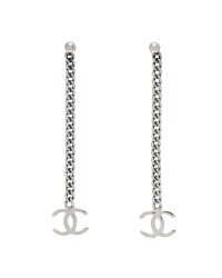 CC Long Drop Earrings Silver