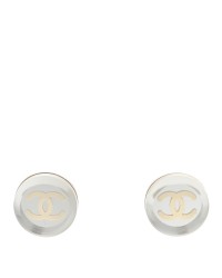 Mirror Resin CC Earrings Silver