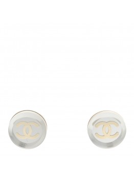 Mirror Resin CC Earrings Silver
