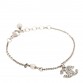 Pearl Crystal CC Bracelet Gold