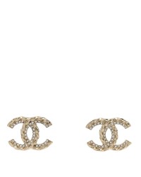 Crystal CC Earrings Gold