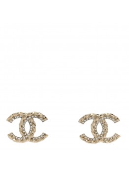 Crystal CC Earrings Gold