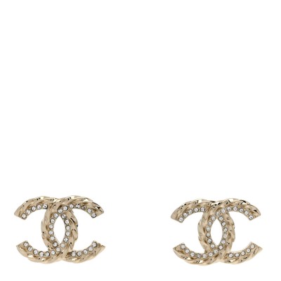 Crystal CC Earrings Gold
