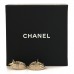Metal Crystal CC Rope Hoop Earrings Gold