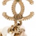 Pearl CC Multi Chain Drop Earrings Gold