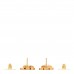 Metal Crystal Pearl CC Star Earrings Gold Pearly White