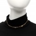 Metal Enamel CC Squares Choker Gold White Black