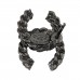 Crystal CC Earrings Ruthenium