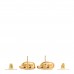 Metal Crystal Pearl CC Drop Earrings i Gold Pink