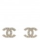 Crystal CC Earrings Light Gold
