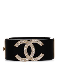 Resin Crystal CC Cuff Black Gold