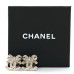 Crystal CC Bow Dangle Earrings Gold