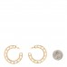 Metal CC Hoop Earrings Gold