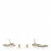 Pearl Enamel CC Drop Earrings Black