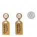 Pearl CC Tags Drop Earrings Gold