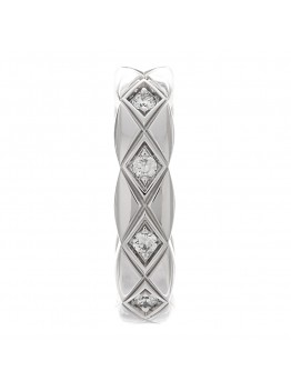 18K White Gold Diamond Coco Crush Single Ear Cuff Earring