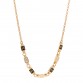 Metal Enamel CC Squares Choker Gold White Black