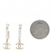 Pearl Charms CC Hoop Earrings Gold