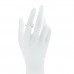 18K White Gold Diamond Agate Camellia Ring 52 6