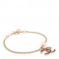 Enamel Pearl CC Bracelet Gold Red Black