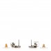 Metal Resin CC Cube Earrings Transparent