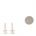 Crystal CC Drop Earrings Gold