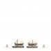 Ruthenium Crystal CC Drop Earrings Black Blue