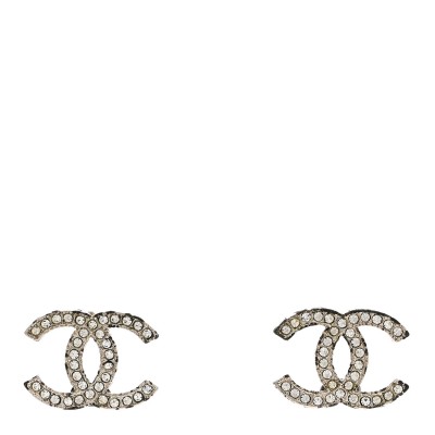 Crystal CC Earrings Silver