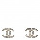 Crystal CC Earrings Silver