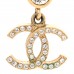 Crystal CC Drop Earrings Gold